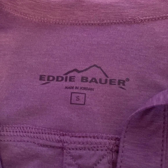Eddie Bauer Travex button down. small vacation travel purple - Picture 2 of 8